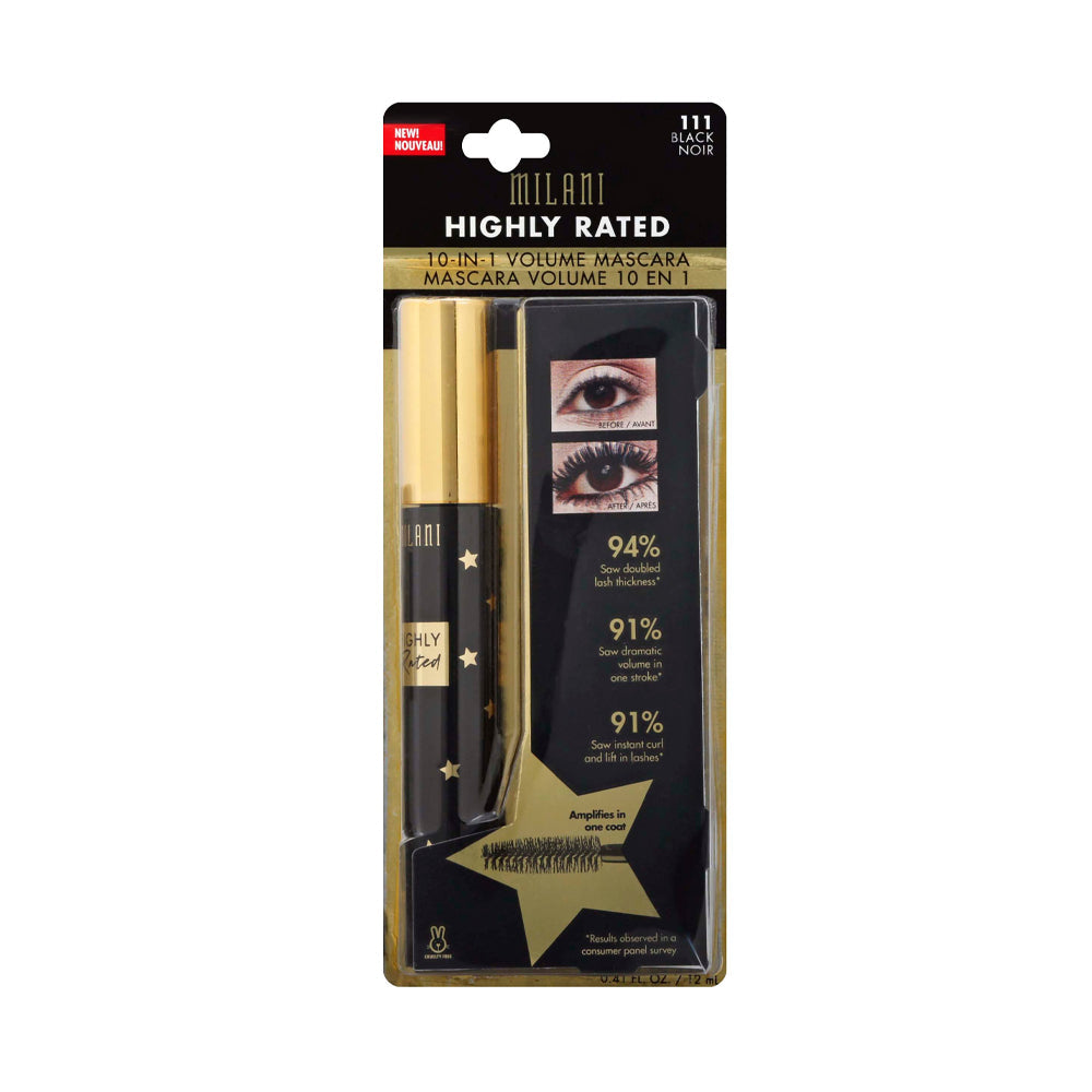 MILANI HIGHLY RATED EXTREME VOLUME MASCARA 12ML