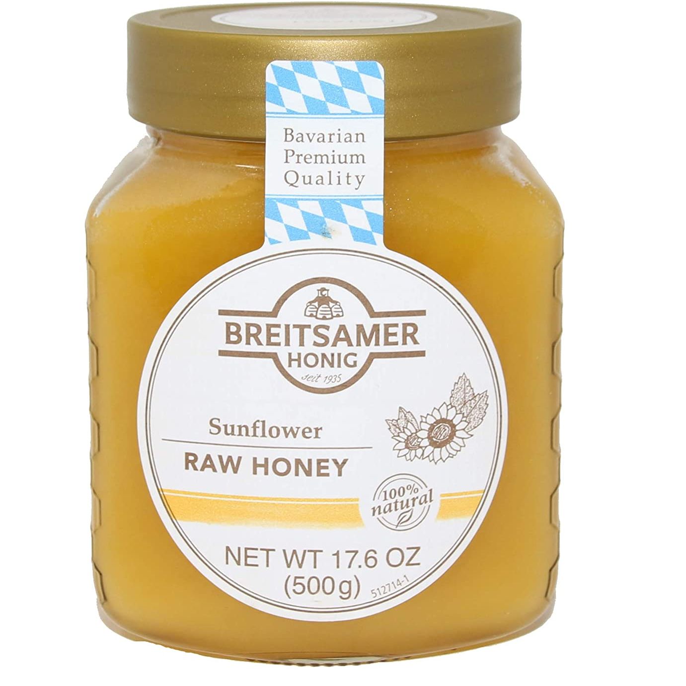 Breitsamer Sunflower Raw Honey Jar
