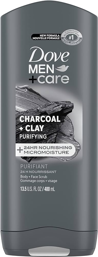 DOVE MEN CARE BODY AND FACE WASH CHARCOAL CLAY 400 ML BASIC