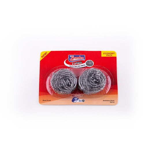 SPONTEX STEEL WOOL 2 SPIRALS