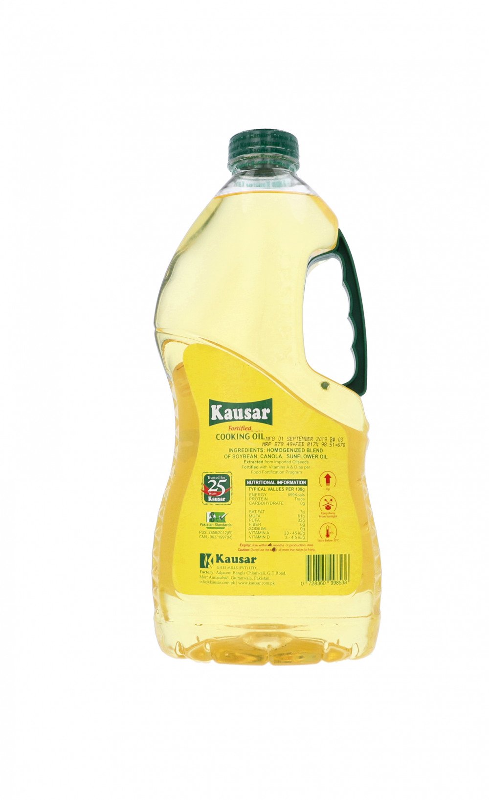 KAUSAR COOKING OIL BOTTLE 3 LTR