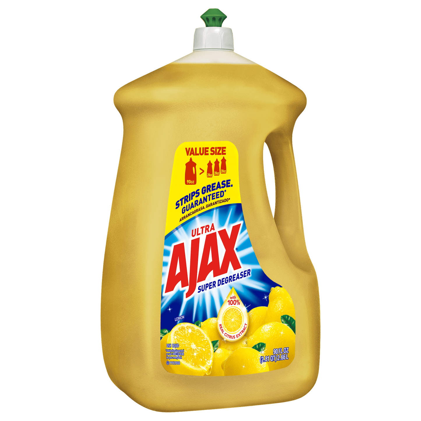 Ajax Ultra Super Degreaser Liquid Dish Soap, Lemon Scent - 90 Fluid Ounce