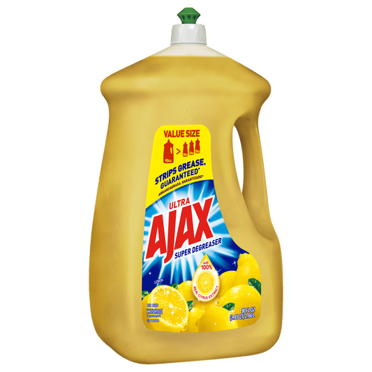 Ajax Ultra Super Degreaser Liquid Dish Soap, Lemon Scent - 90 Fluid Ounce