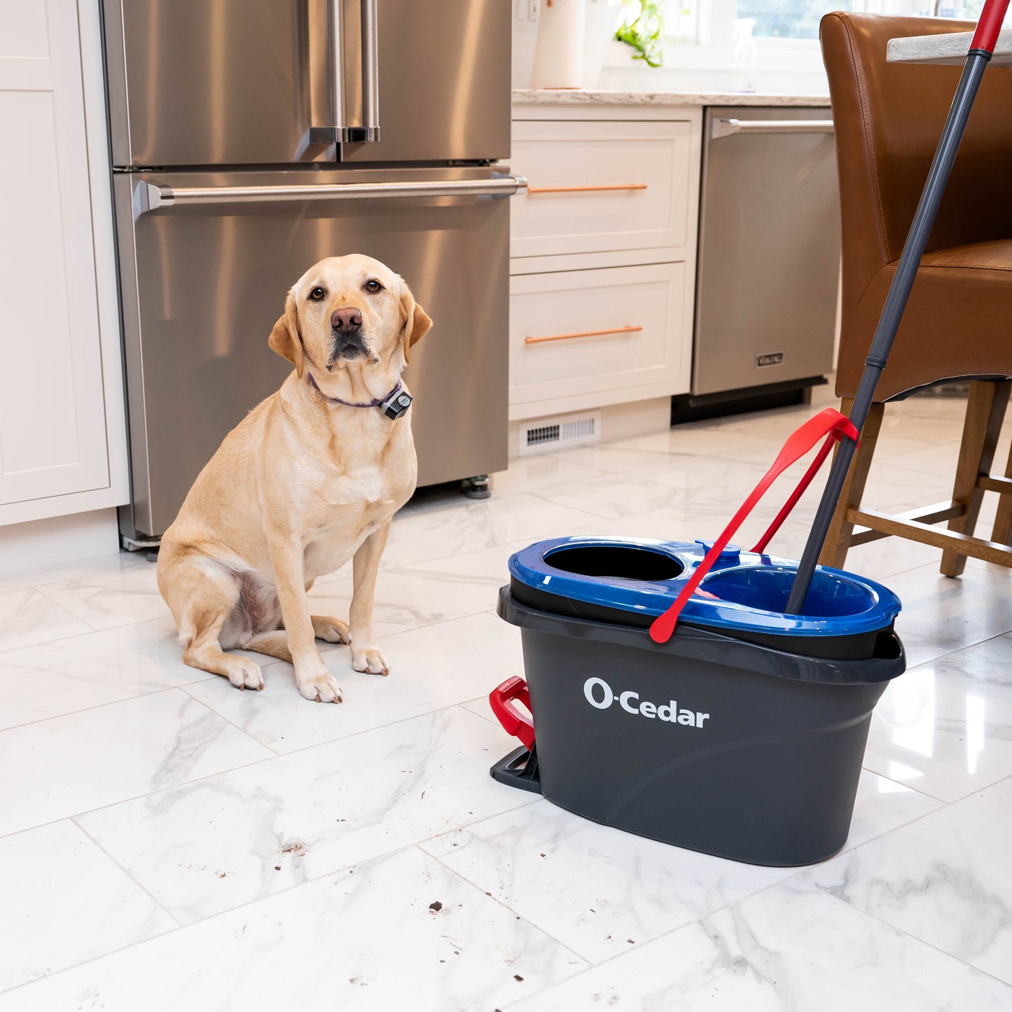 O-Cedar EasyWring RinseClean Spin Mop and Bucket System, Hands-Free System