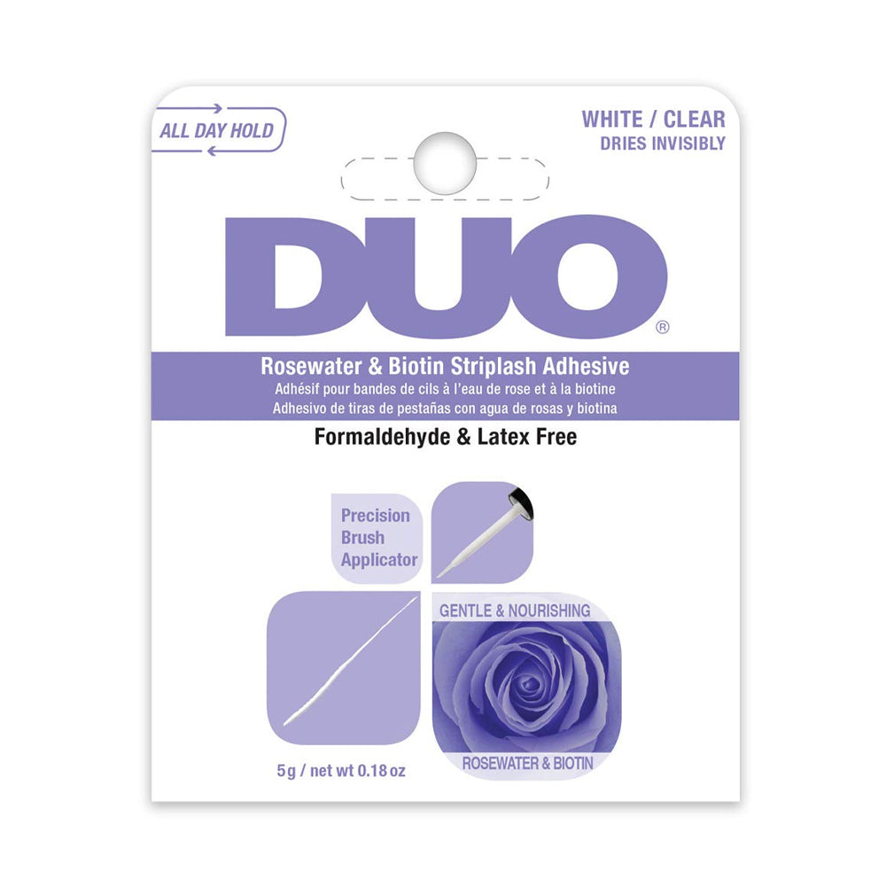 DUO GLUO ROSE WATER & BIOTIN STRIPLASH ADHESIVE (WHITE/CLEAR