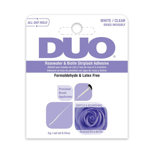 DUO GLUO ROSE WATER & BIOTIN STRIPLASH ADHESIVE (WHITE/CLEAR