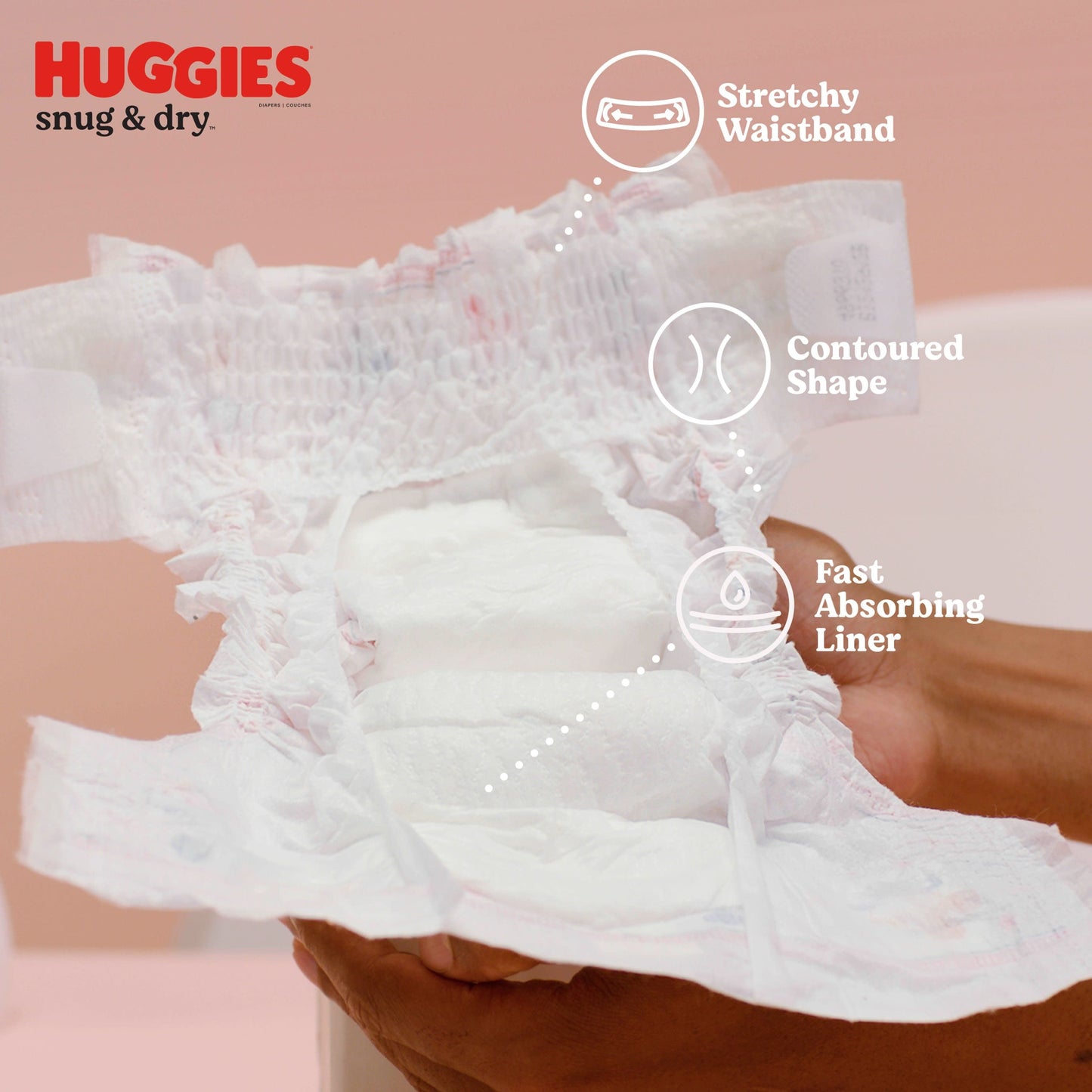 Huggies Snug & Dry Baby Diapers, Size 5 (27+ lbs), 68 Ct