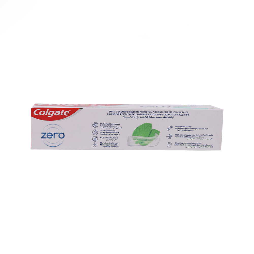 COLGATE TOOTH PASTE ZERO CLEAR GEL PEPPERMINT 130 GM