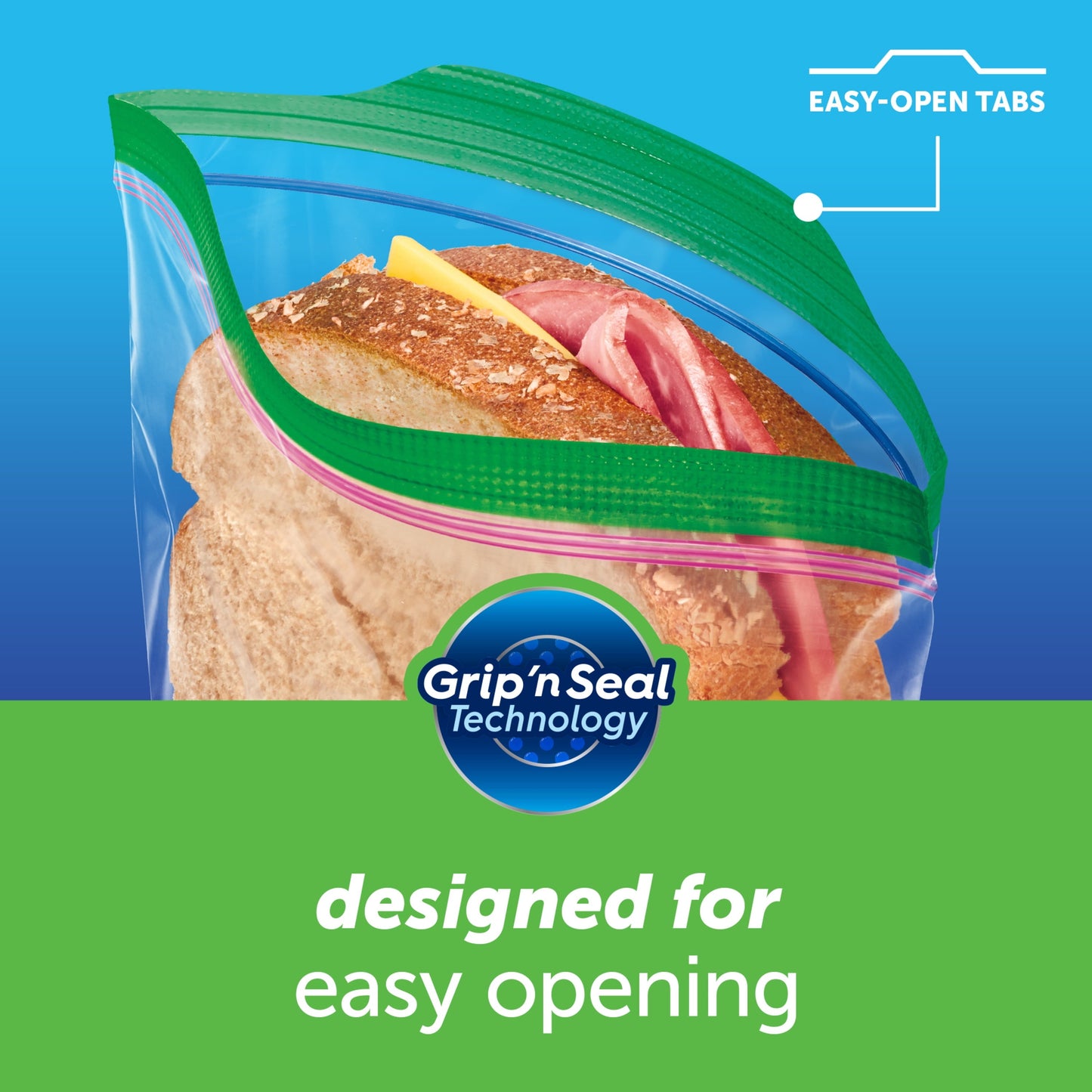 Ziploc® Brand Sandwich Bags with Grip 'n Seal Technology, 100 Count