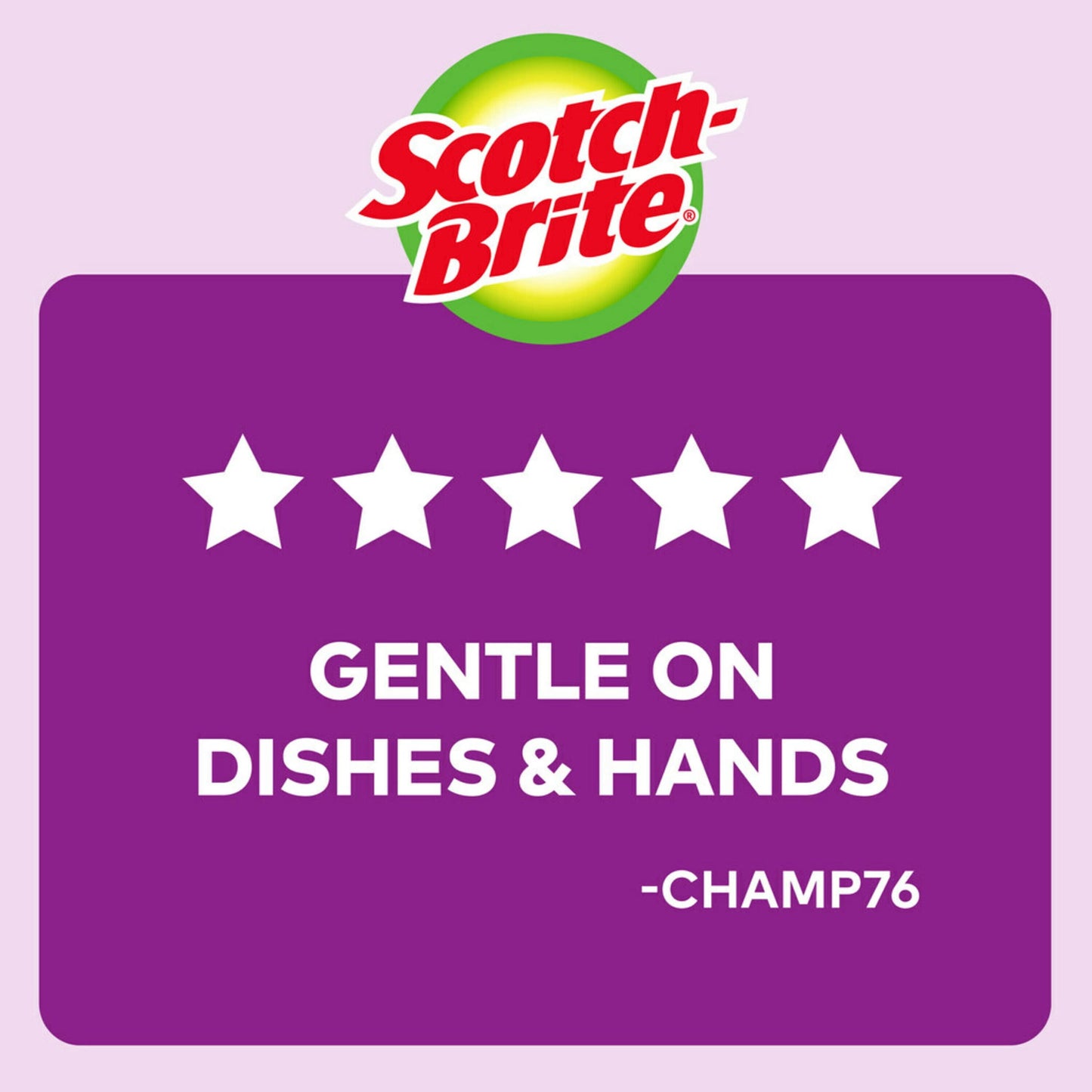 Scotch-Brite Sponge for Delicate Surfaces, Gentle Safe Clean, 3 Scrubbers