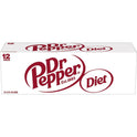 Diet Dr Pepper Soda, 12 fl oz cans, 12 pack