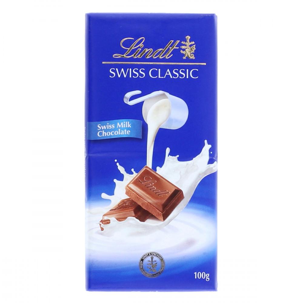 LINDT SWISS CHOCOLATE CLASSIC MILK 100 GM