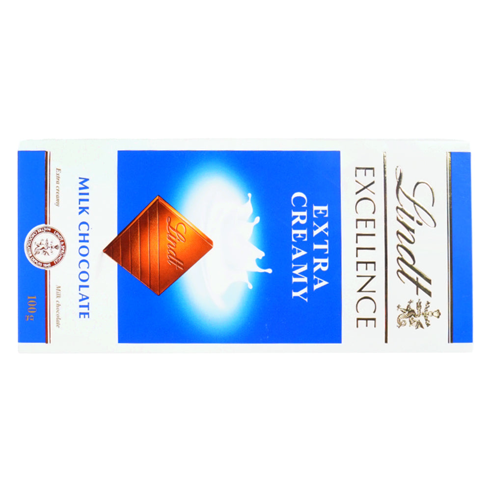 LINDT EXCELLENCE MILK CHOCOLATE EXTRA CREAMY 100 GM