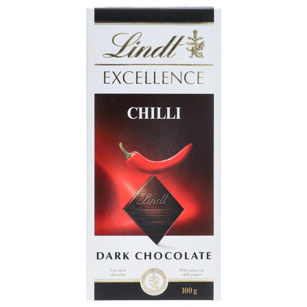 LINDT EXCELLENCE DARK CHOCOLATE CHILLI  100 GM