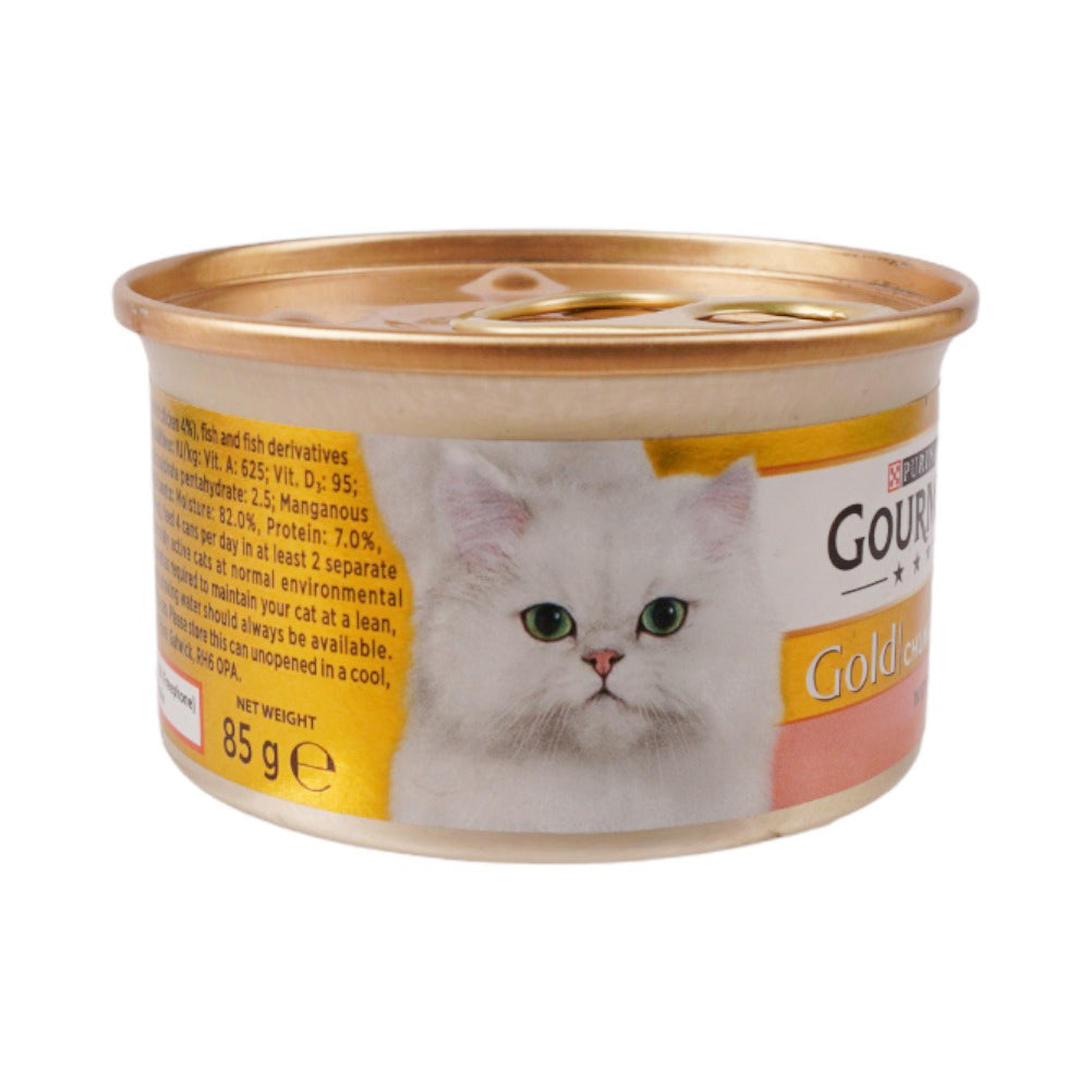 PURINA GOURMET CAT FOOD GOLD CHUNKS SALMON CHICKEN 85 GM
