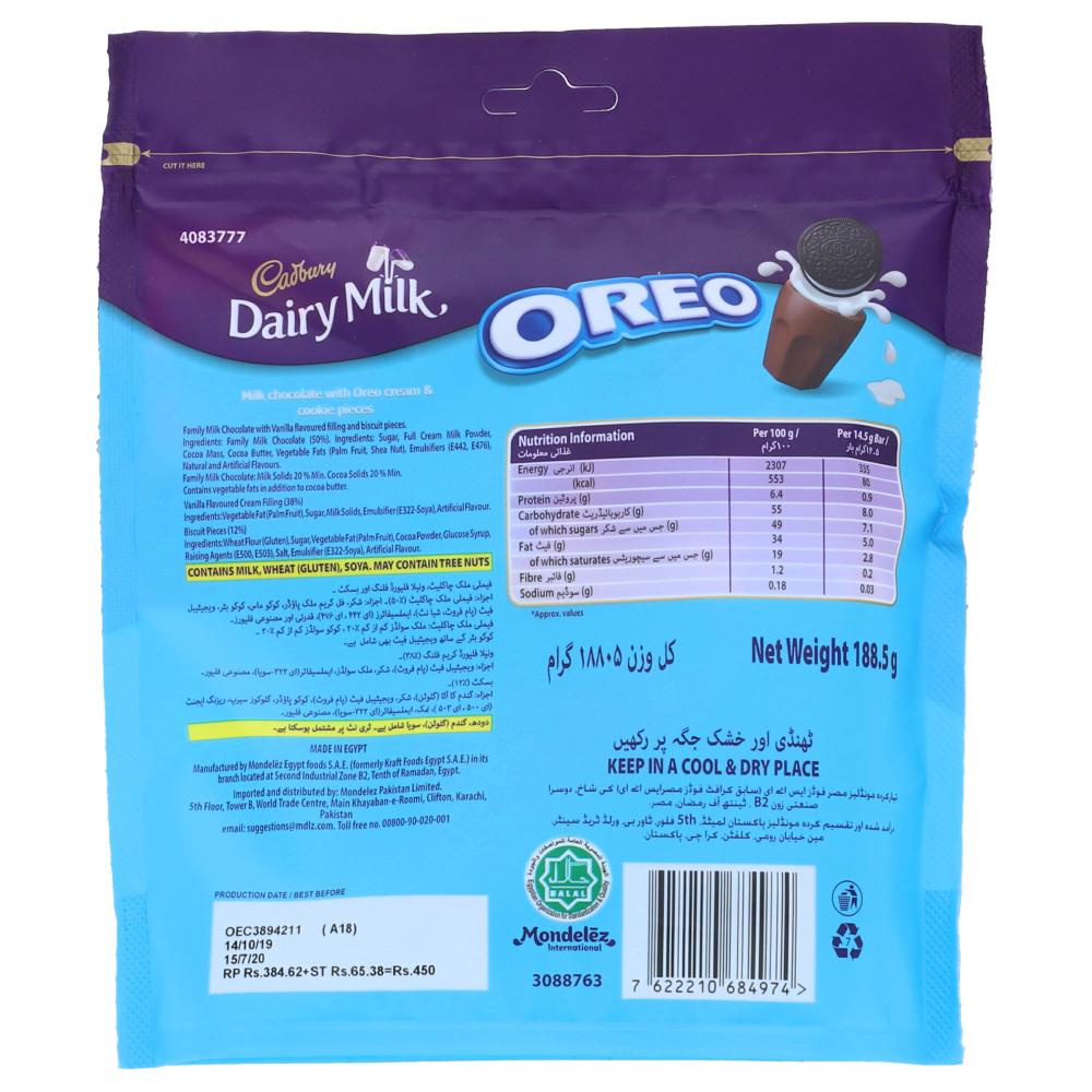 DAIRY MILK CHOCOLATE OREO MINIS POUCH 188.5 GM