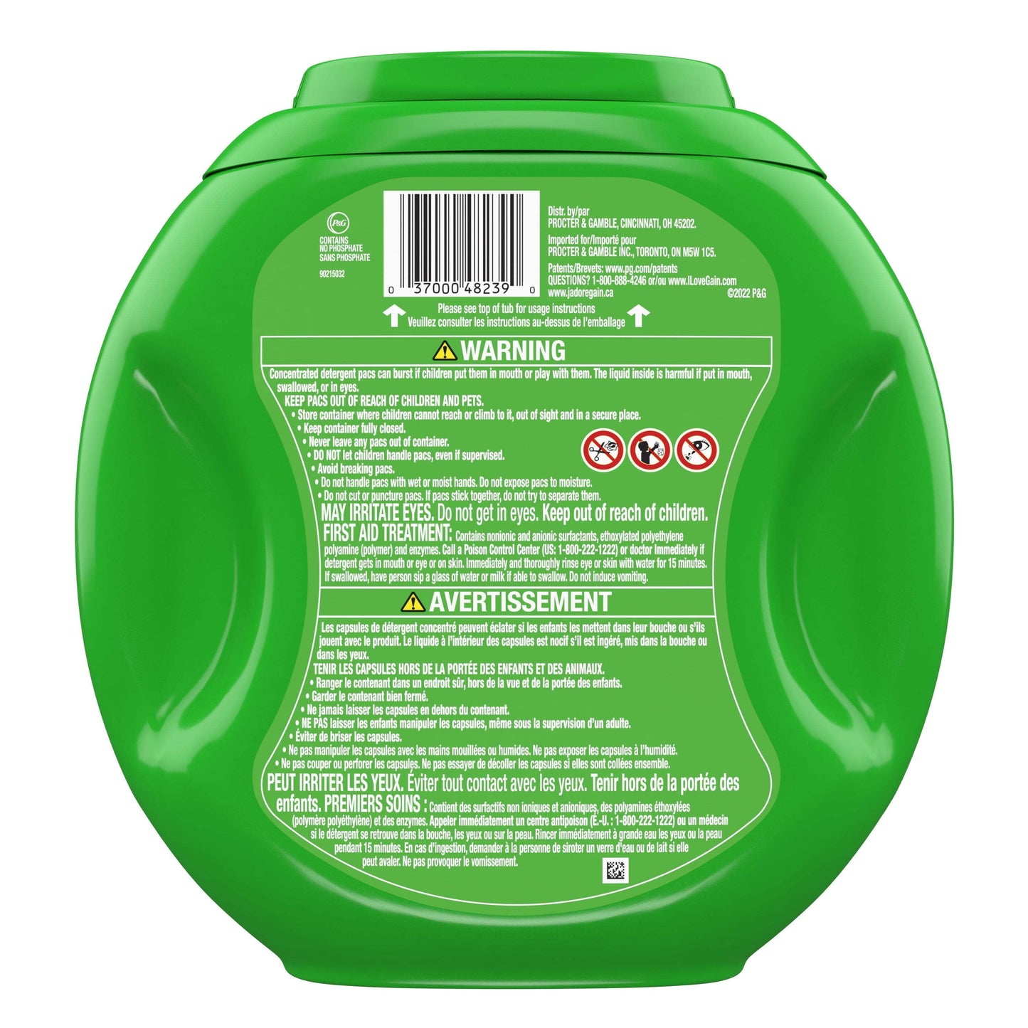 Gain Flings Laundry Detergent Soap Pacs, 60 Ct, Island Fresh