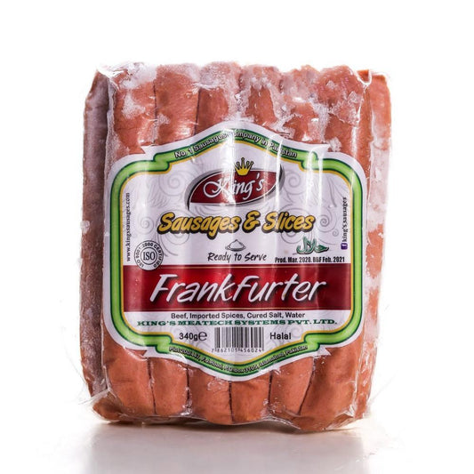 KINGS FRANKFURTER SASUGES 340 GM