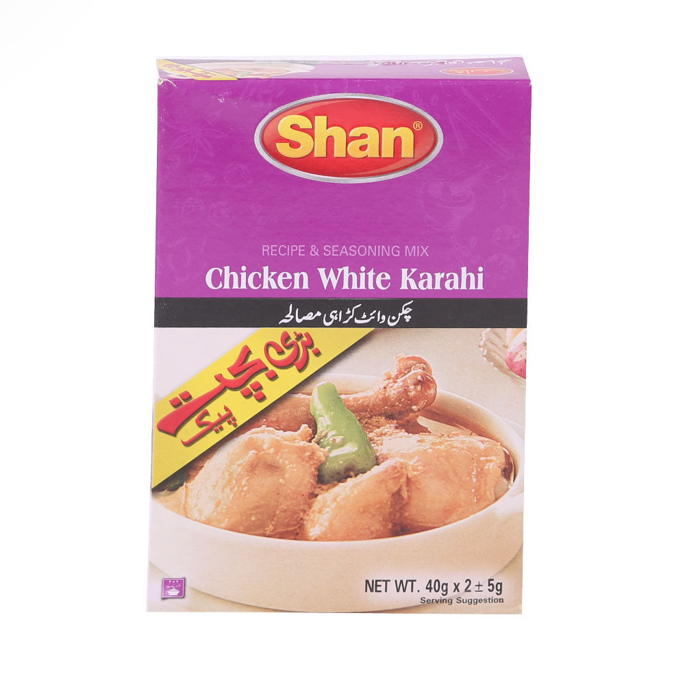 SHAN CHICKEN WHITE KARAHI MASALA DOUBLE PACK 2X40 GM