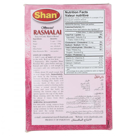 SHAN SPECIAL RASMALAI MIX 100 GM