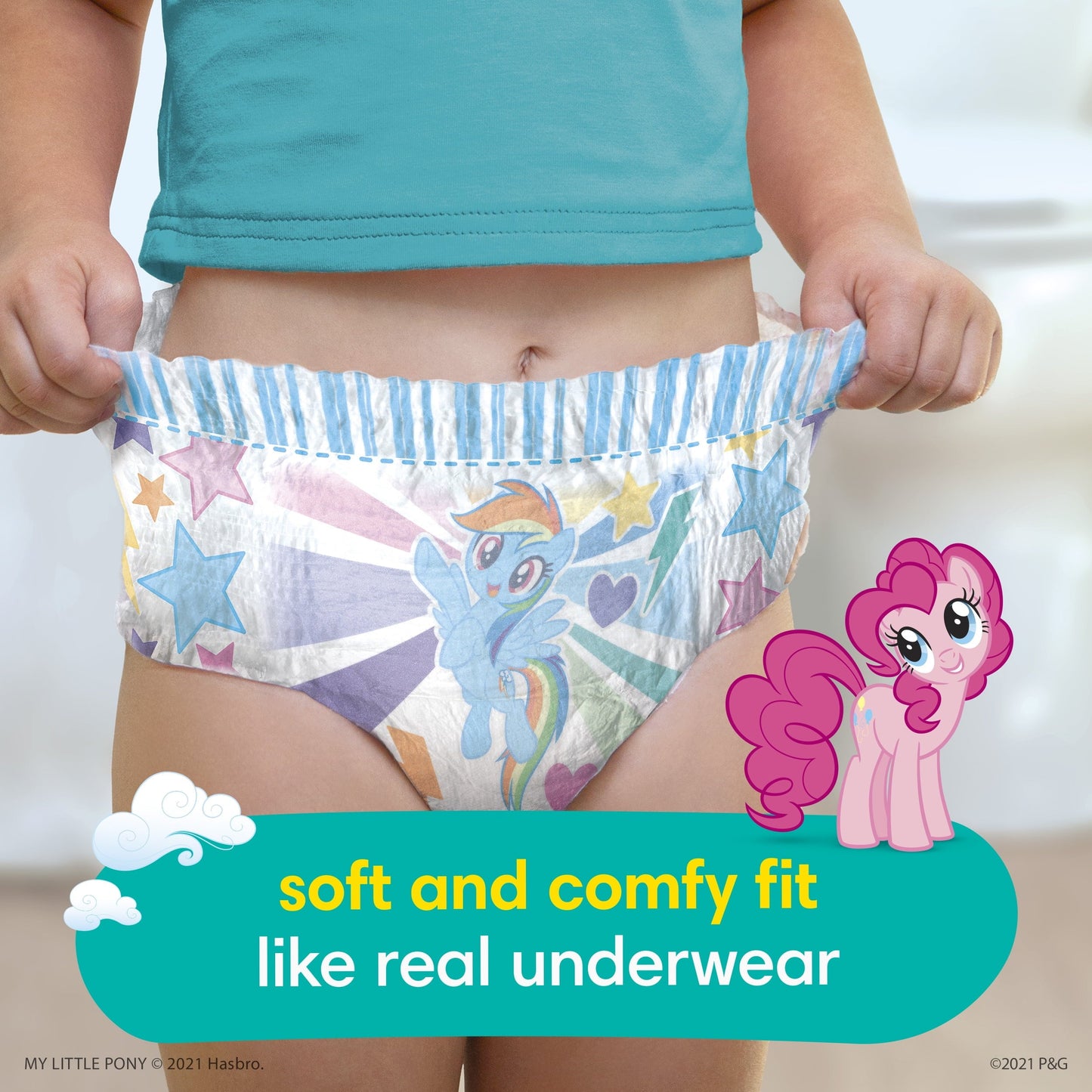 Pampers Easy Ups My Little Pony Training Pants Toddler Girls 2T/3T 25 Ct