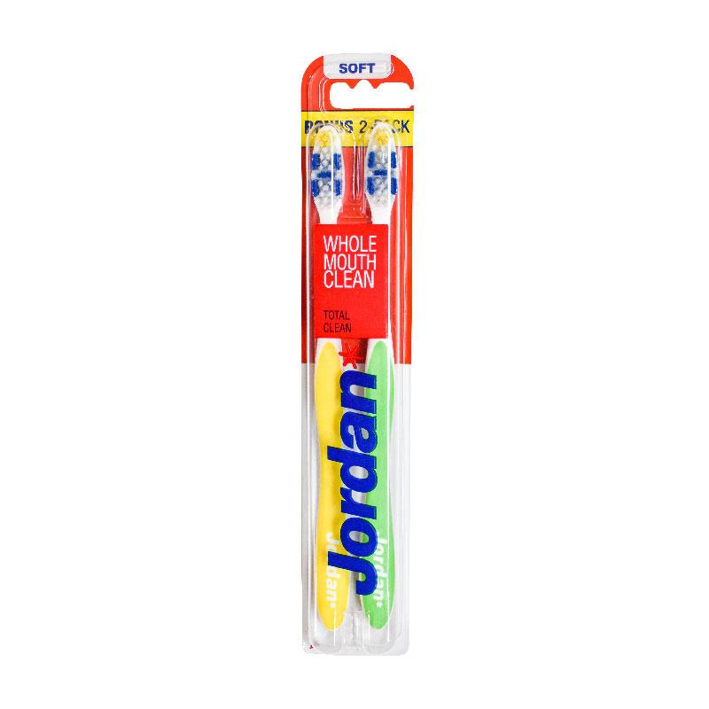 JORDAN TOTAL CLEAN SOFT 2 PACK TOOTH BRUSH