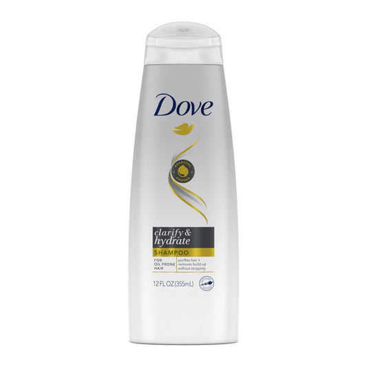 DOVE SHAMPOO CLARIFY & HYDRATE WITH CHARCOAL 355 ML