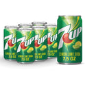 7UP Lemon Lime Soda, 7.5 fl oz, Mini Cans, 6 Pack, Allergens Free, Soft Drink