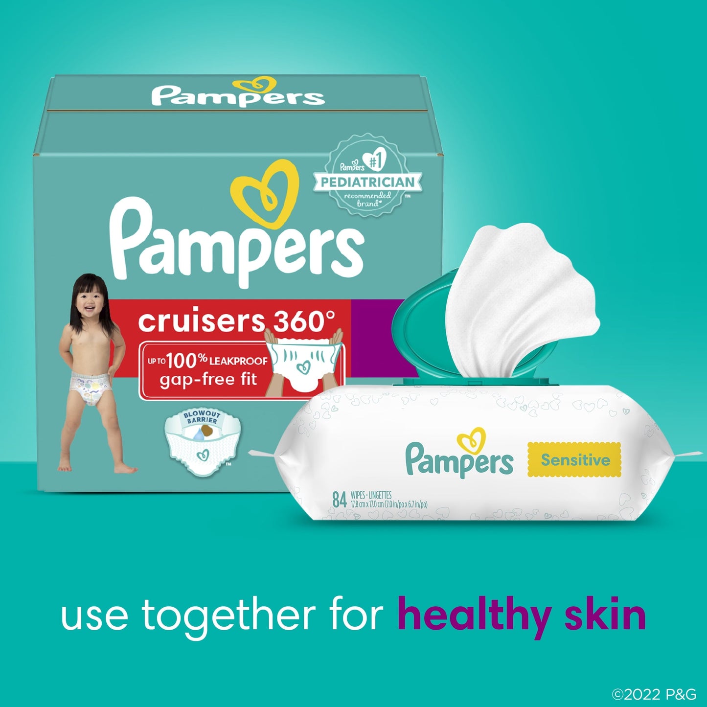 Pampers Cruisers 360 Diapers Size 3, 132 Count (Select for More Options)