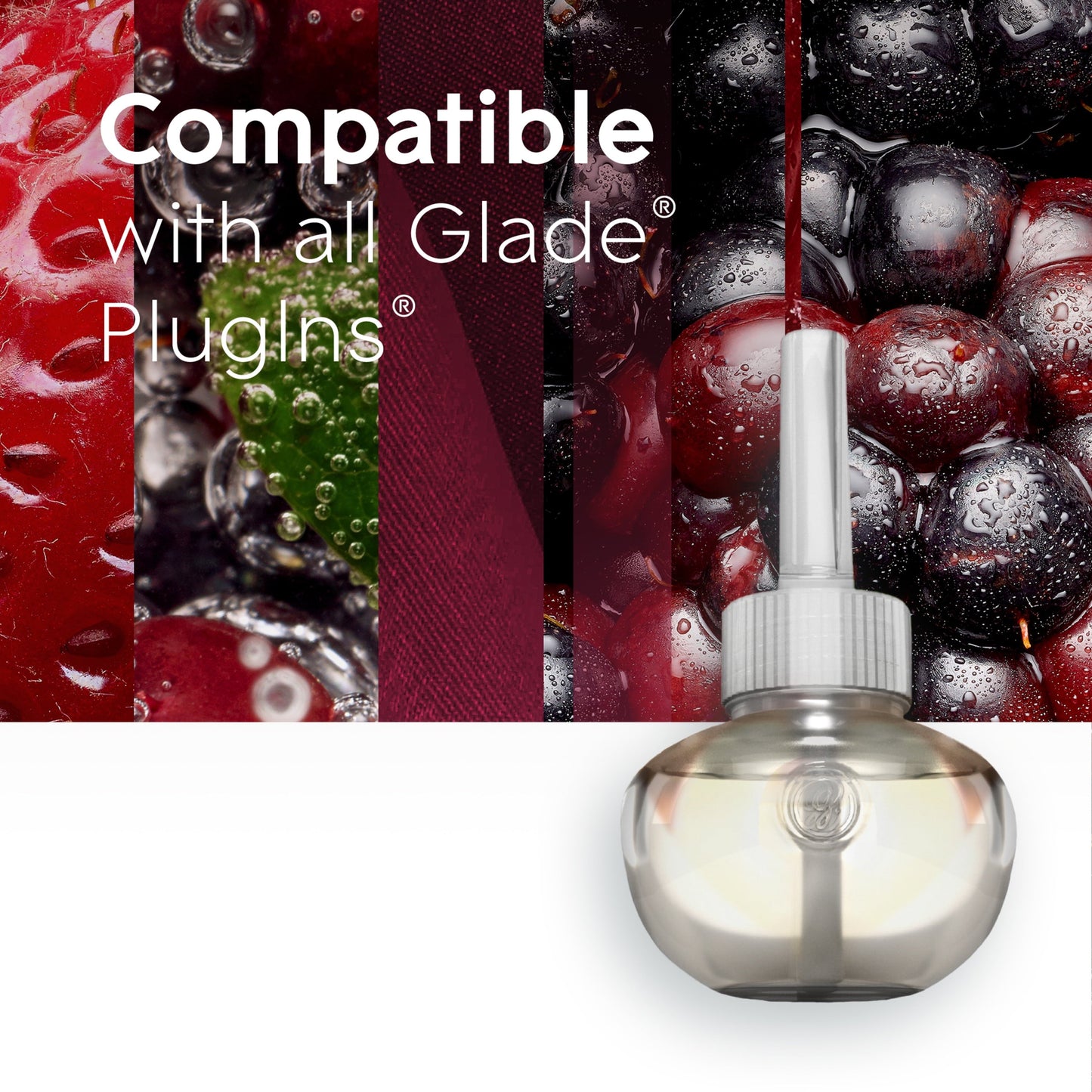 Glade PlugIns Scented Oil 2 Refills, Air Freshener, Bubbly Berry Splash, 2 x 1.34 oz