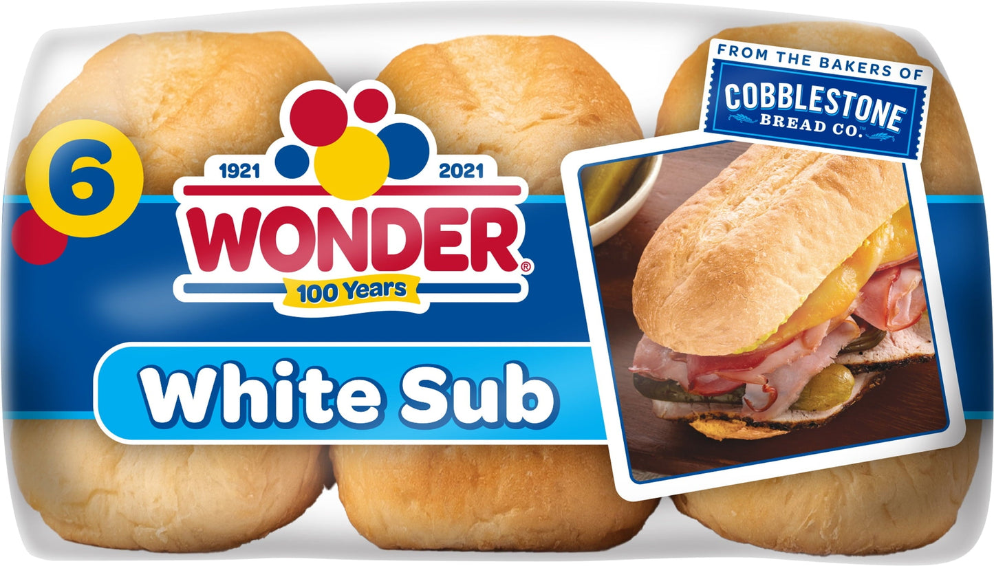 Wonder Bread Wonder 6ct White Sub Roll