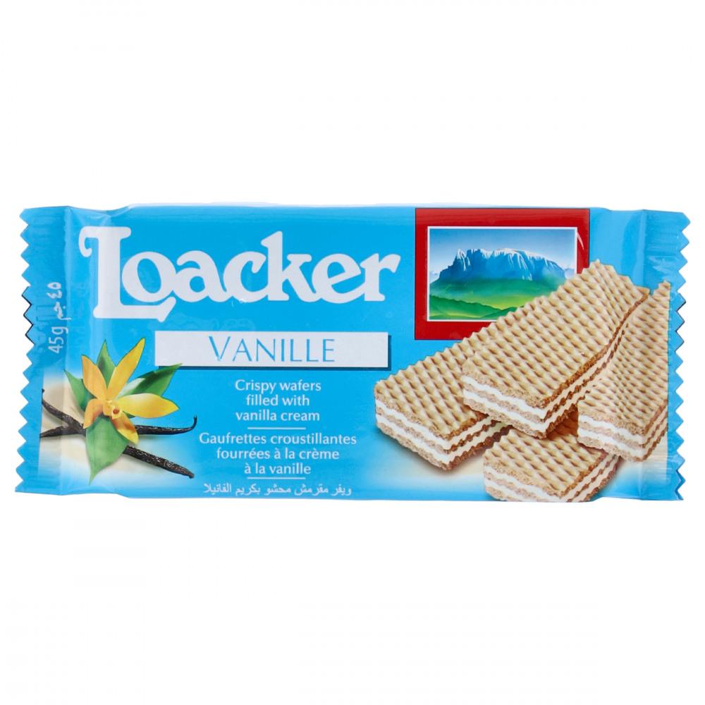 LOACKER VANILLE WAFERS 45G-BOX