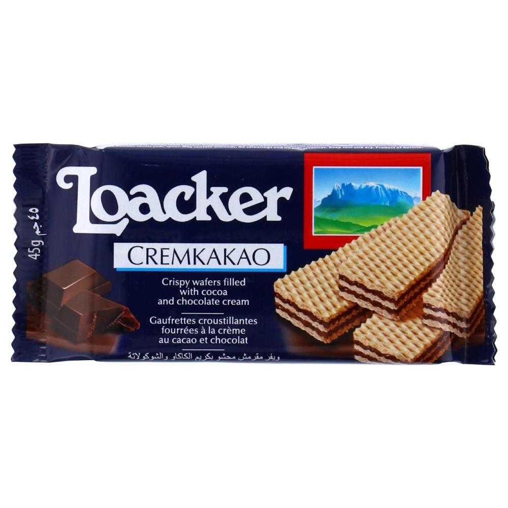 LOACKER CREMKAKAO WAFERS 45G-BOX