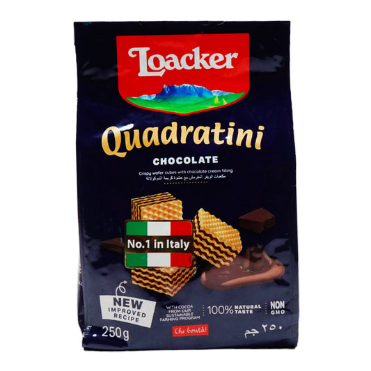 LOACKER QUADRATINI CHOCOLATE 250 GM