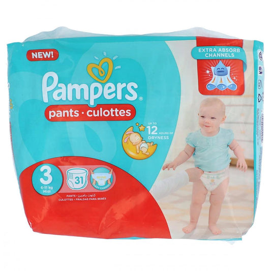 PAMPERS PANTS CULOTTE MIDI 3 31PCS 6-11 KG