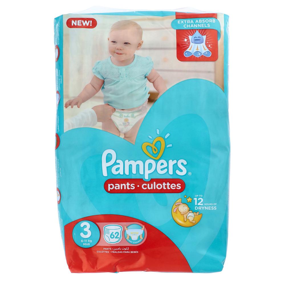 PAMPERS PANTS MIDI 3 62PCS 6-11 KG