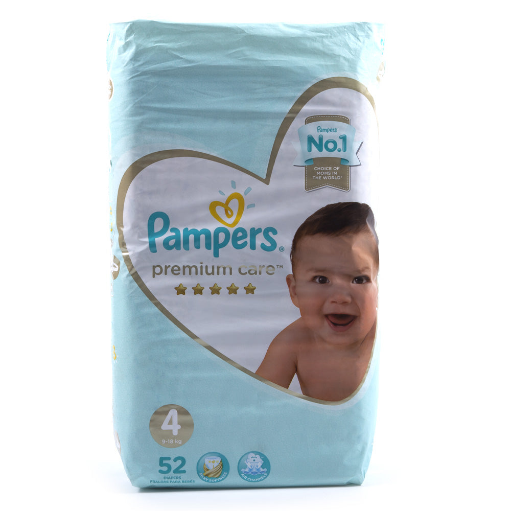 PAMPERS DIAPER PREMIUM CARE MEGA MAXI 4 52PCS 9-18 KG