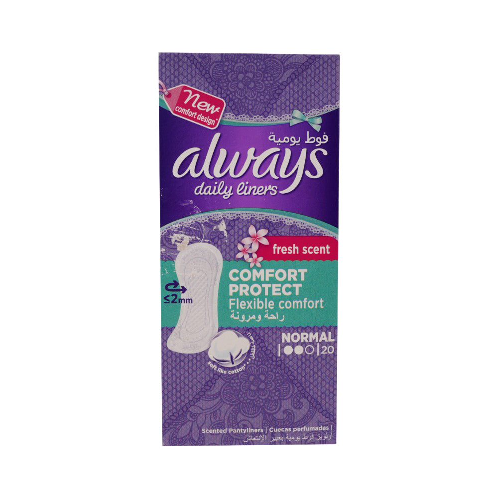 ALWAYS DAILY LINERS FRESH SCENT 2MM NORMAL 20S