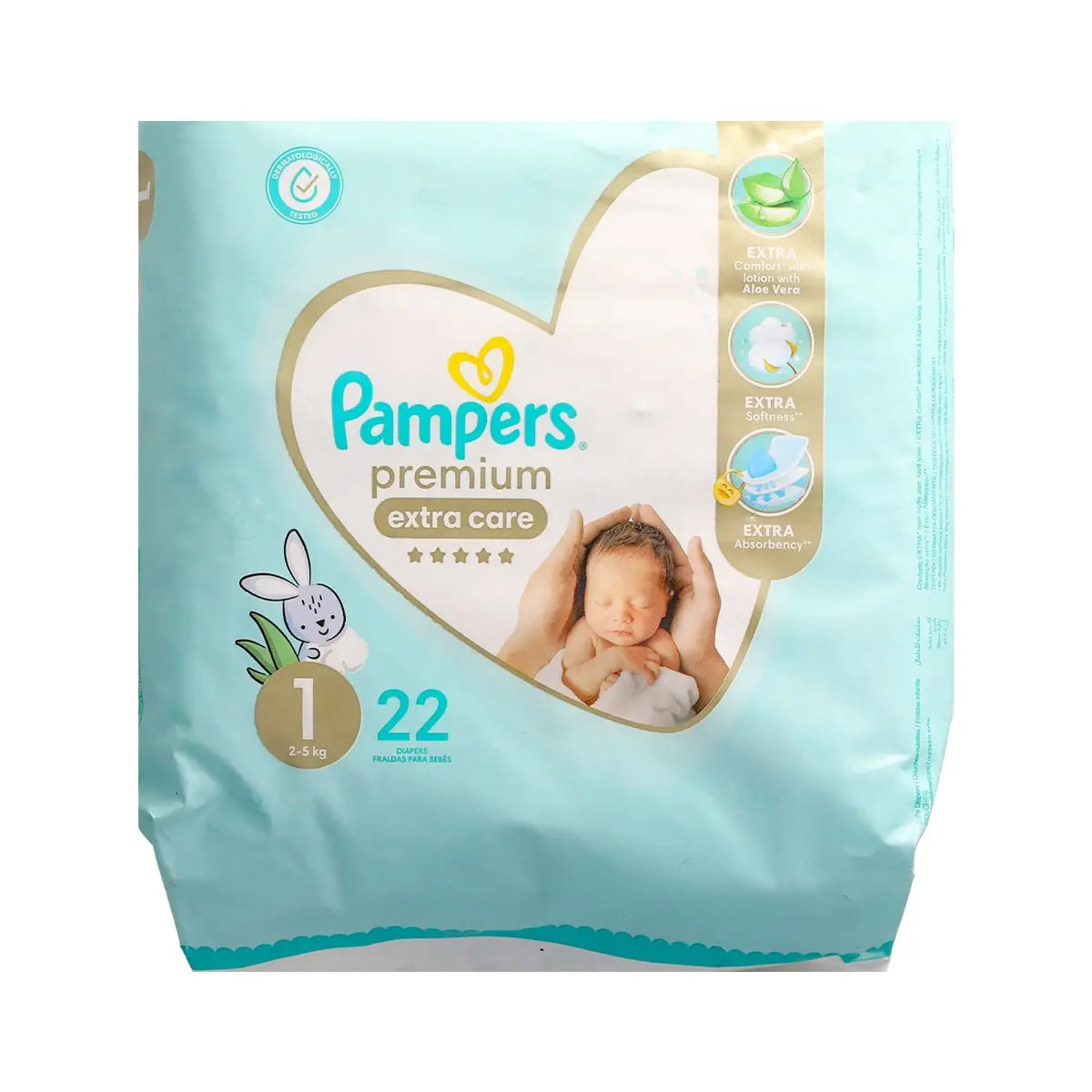 PAMPERS DIAPER PREMIUM EXTRA CARE NEW BORN 1 22PCS