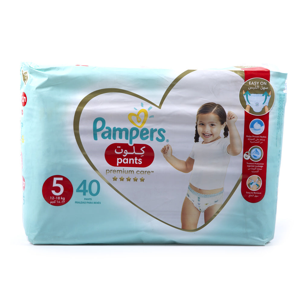 PAMPERS DIAPER PANTS PREMIUM CARE 5 40PCS 12-18 KG