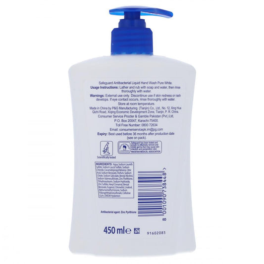 SAFEGUARD HAND WASH PURE WHITE FAMILY SIZE 420 ML