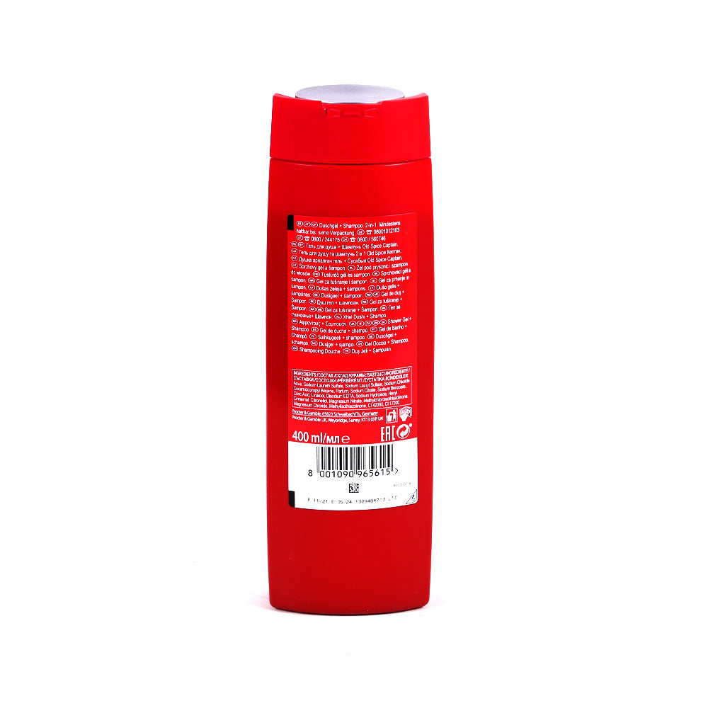 OLD SPICE SHOWER GEL + SHAMPOO CAPTAIN 2IN1 400ML