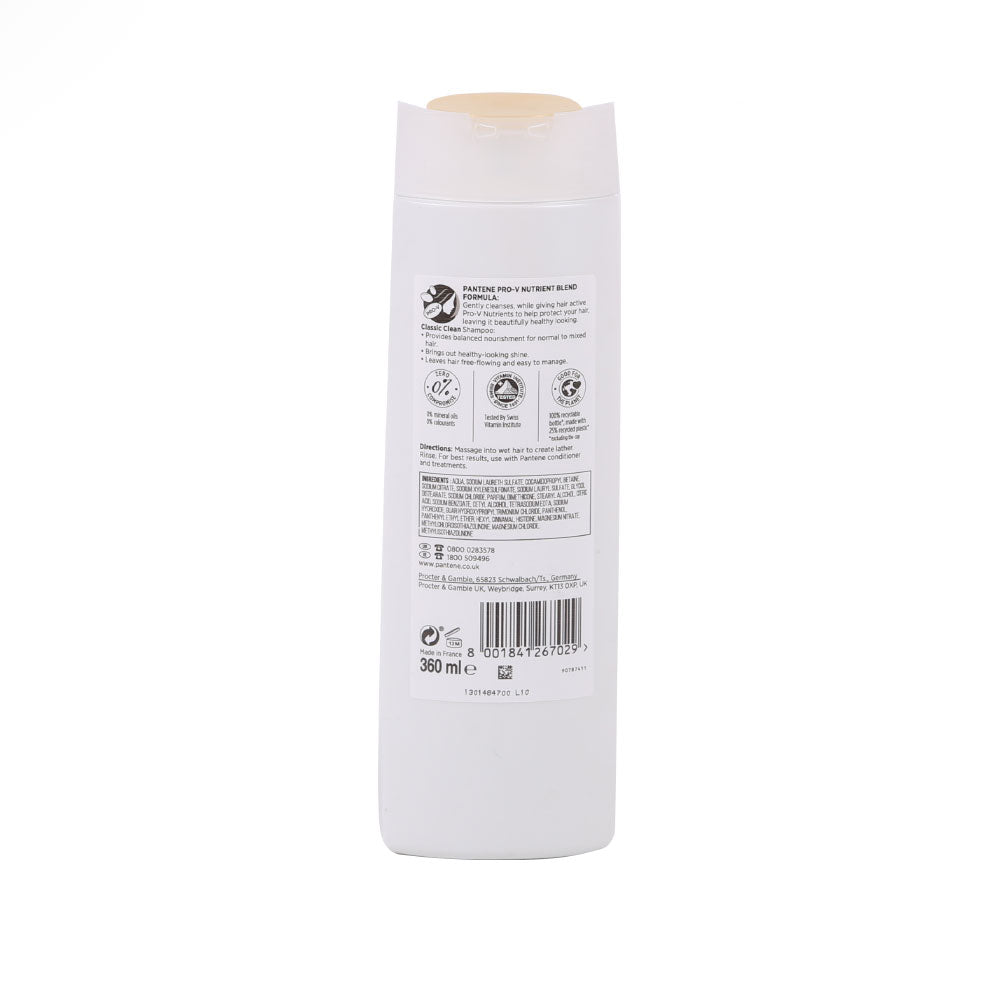 PANTENE SHAMPOO CLASSIC CLEAN FOR NORMAL HAIR 360 ML