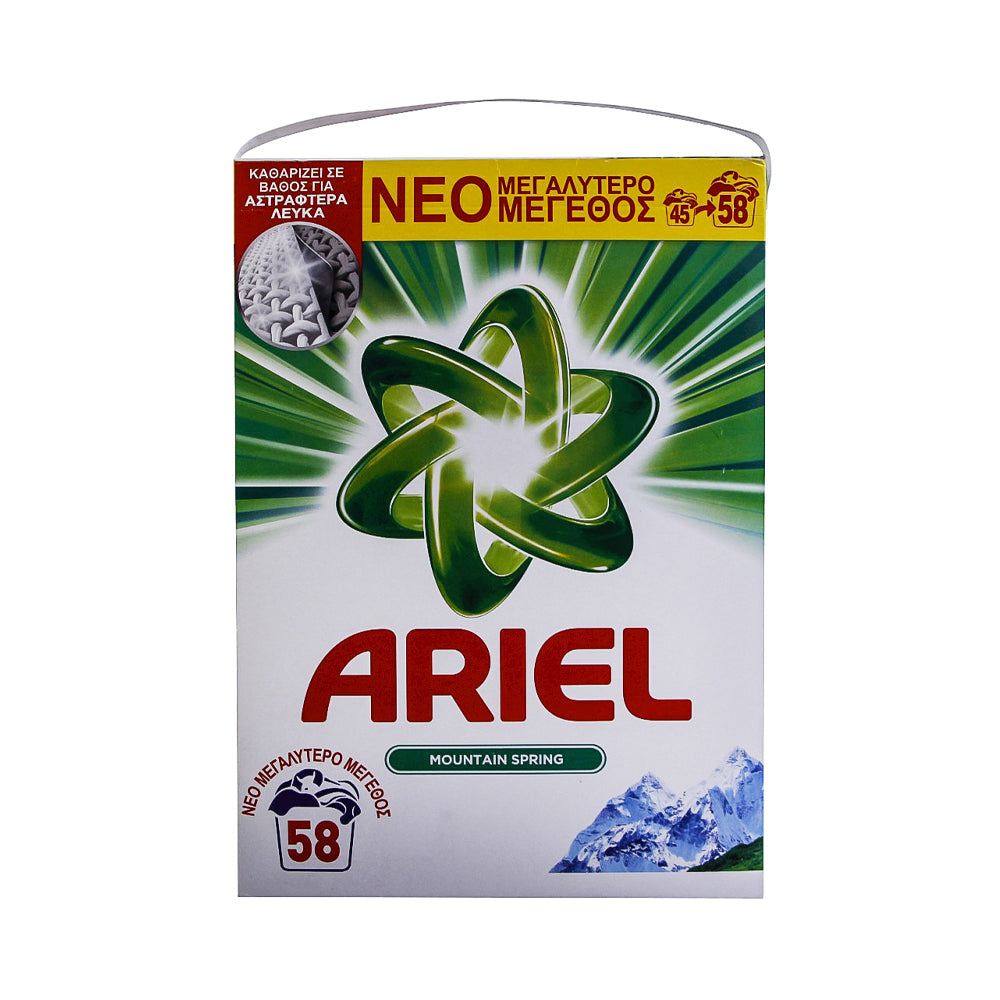 ARIEL WASHING POWDER MOUNTAIN FRESH 58 WASH 3770 GM