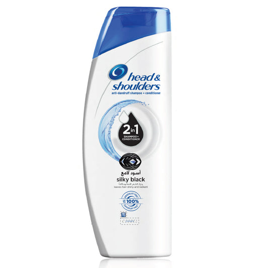 HEAD & SHOULDERS SHAMPOO 2IN1 SILKY BLACK 360 ML