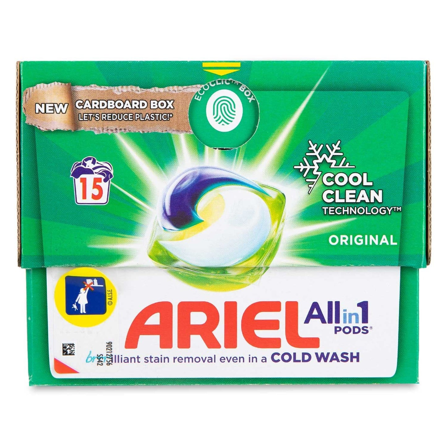 ARIEL WASHING PODS COOL CLEAN 15 WASH ALL IN 1 378 GM