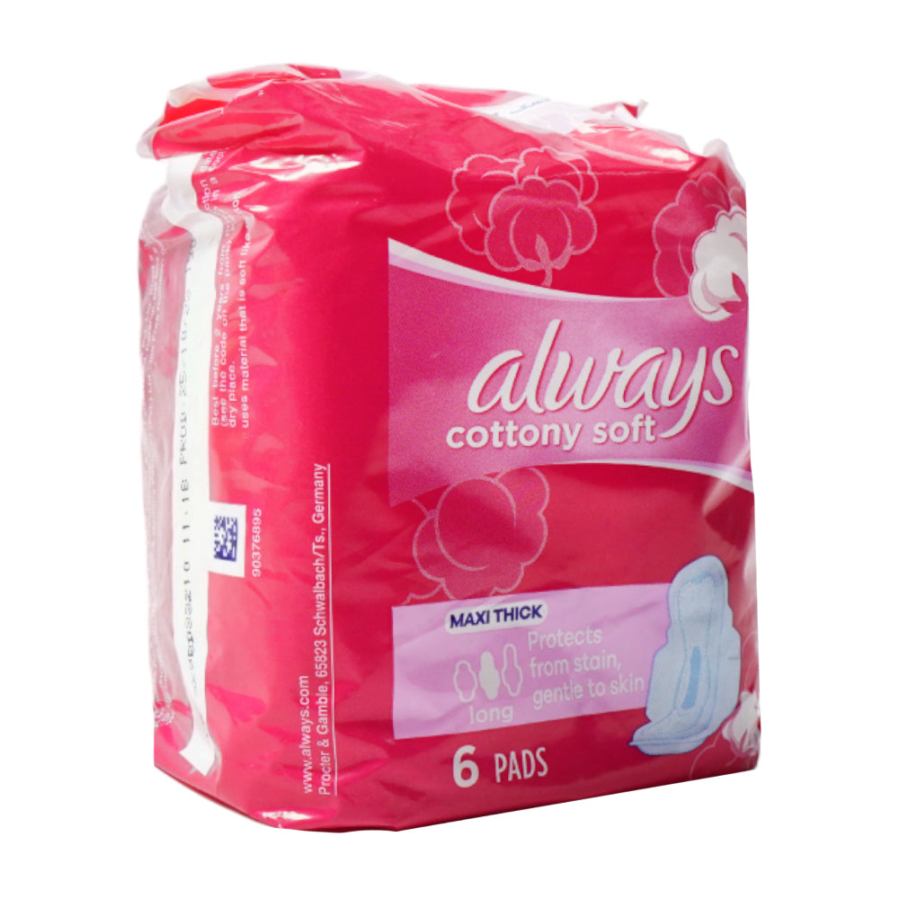 ALWAYS SANITARY PADS MAXI THICK LONG 6PCS