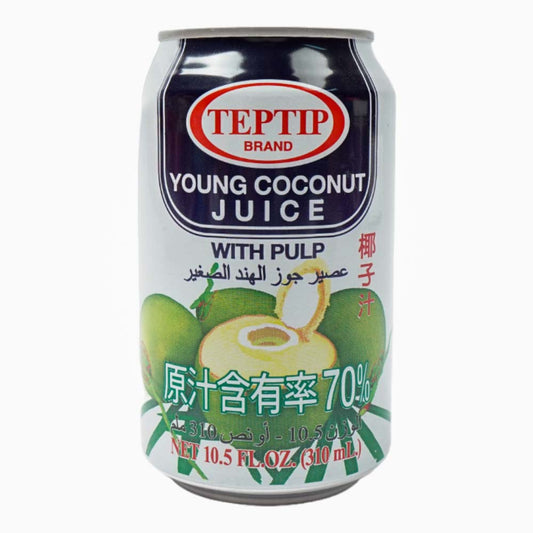 TEPTIP JUICE YOUNG COCONUT WITH PULP 310 ML  BASIC