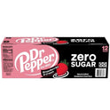 Dr Pepper Zero Sugar Strawberries and Cream Soda Pop, 12 fl oz, 12 Pack Cans