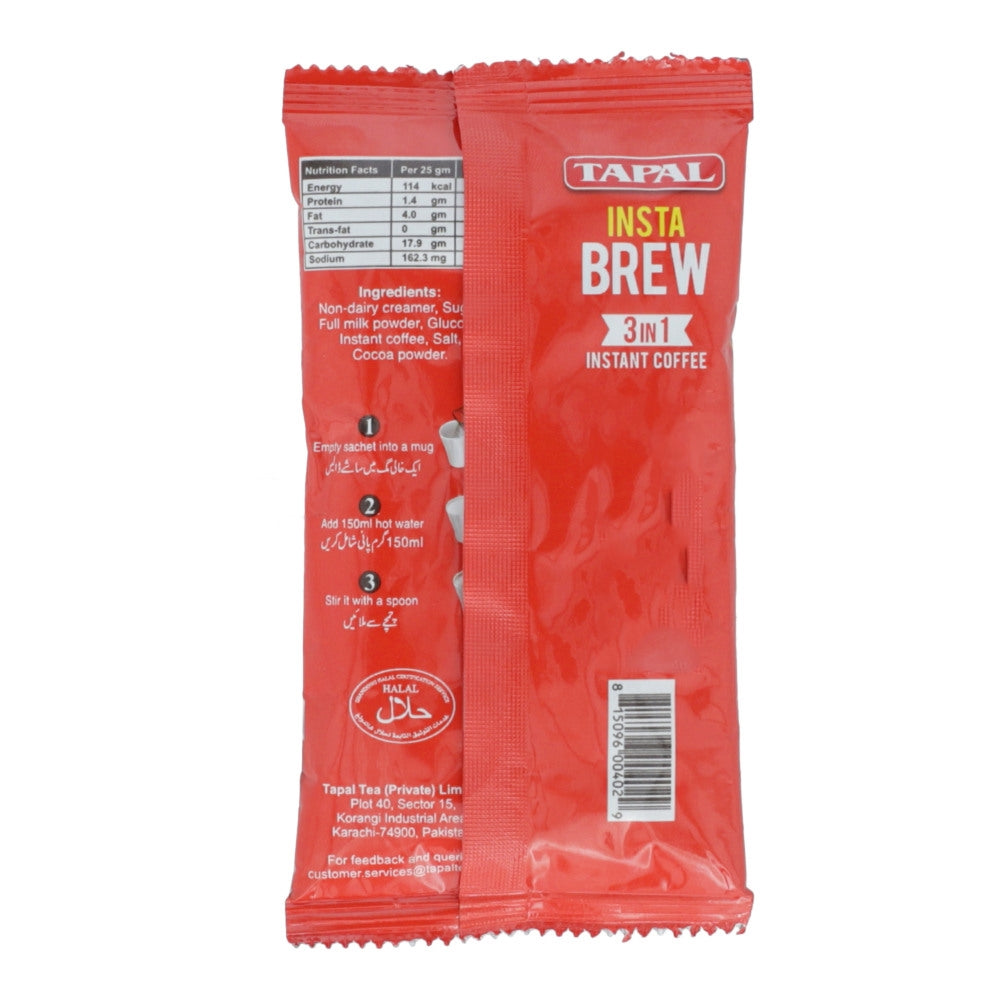 TAPAL INSTA BREW 3IN1 INSTANT COFFEE 25GM